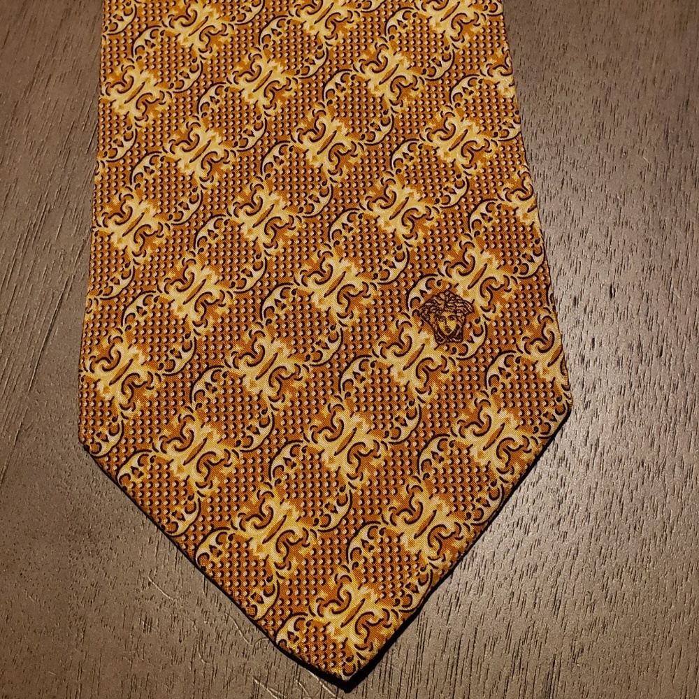 Versace Geometric Pattern Necktie